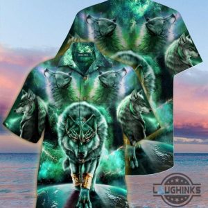 green galaxy wolf tropical hawaiian shirt 131 aloha hawaii shirts aloha summer beach button up shirts and shorts laughinks 1