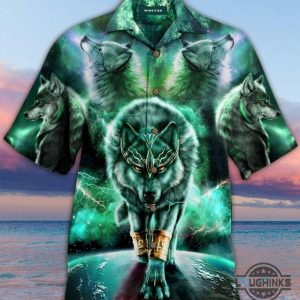 green galaxy wolf tropical hawaiian shirt 131 aloha hawaii shirts aloha summer beach button up shirts and shorts laughinks 1 1