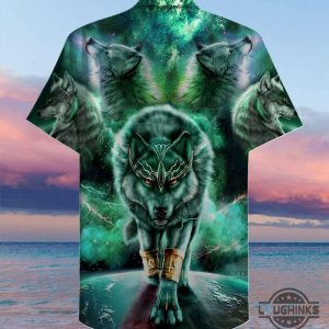 green galaxy wolf tropical hawaiian shirt 131 aloha hawaii shirts aloha summer beach button up shirts and shorts laughinks 1 2