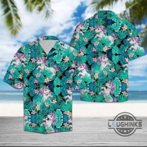 unicorn tropical hawaiian shirt 131 aloha hawaii shirts aloha summer beach button up shirts and shorts laughinks 1 1