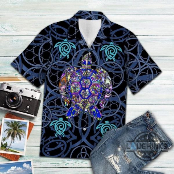 turtle blue mandala vikings tropical hawaiian shirt 131 aloha hawaii shirts aloha summer beach button up shirts and shorts laughinks 1