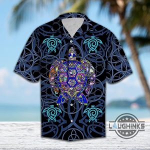 turtle blue mandala vikings tropical hawaiian shirt 131 aloha hawaii shirts aloha summer beach button up shirts and shorts laughinks 1 1