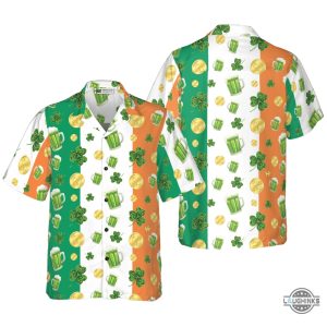 beer shamrock and coin st patricks day hawaiian shirt aloha summer beach button up shirts and shorts laughinks 1
