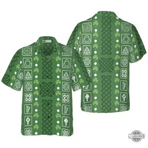collection of celtic irish happy st patricks day hawaiian shirt aloha summer beach button up shirts and shorts laughinks 1