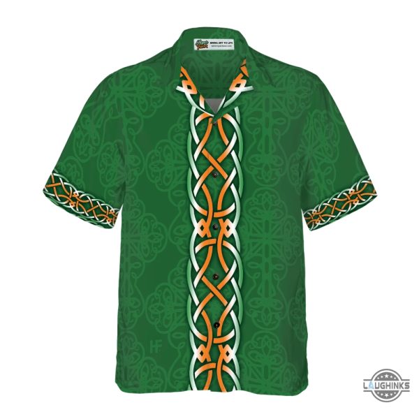 firefighter irish braitre thar gach ni hawaiian shirt green cross axes irish fire dept logo firefighter shirt for men qt302563lb aloha summer beach button up shirts and shorts laughinks 1 2