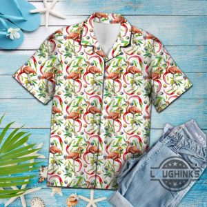 hot chili peppers and flamingo tropical hawaiian shirt 131 aloha hawaii shirts aloha summer beach button up shirts and shorts laughinks 1