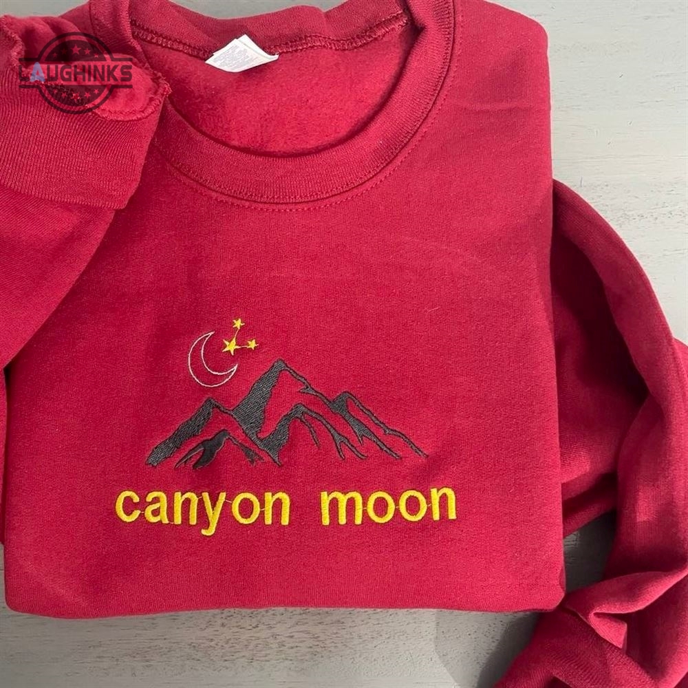 Canyon Moon Embroidered Sweatshirt Womens Embroidered Sweatshirts Tshirt Sweatshirt Hoodie Trending Embroidery Tee Gift