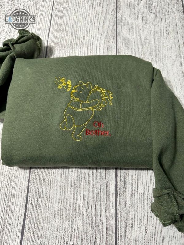 winnie the pooh embroidered sweatshirt womens embroidered sweatshirts tshirt sweatshirt hoodie trending embroidery tee gift laughinks 1 1