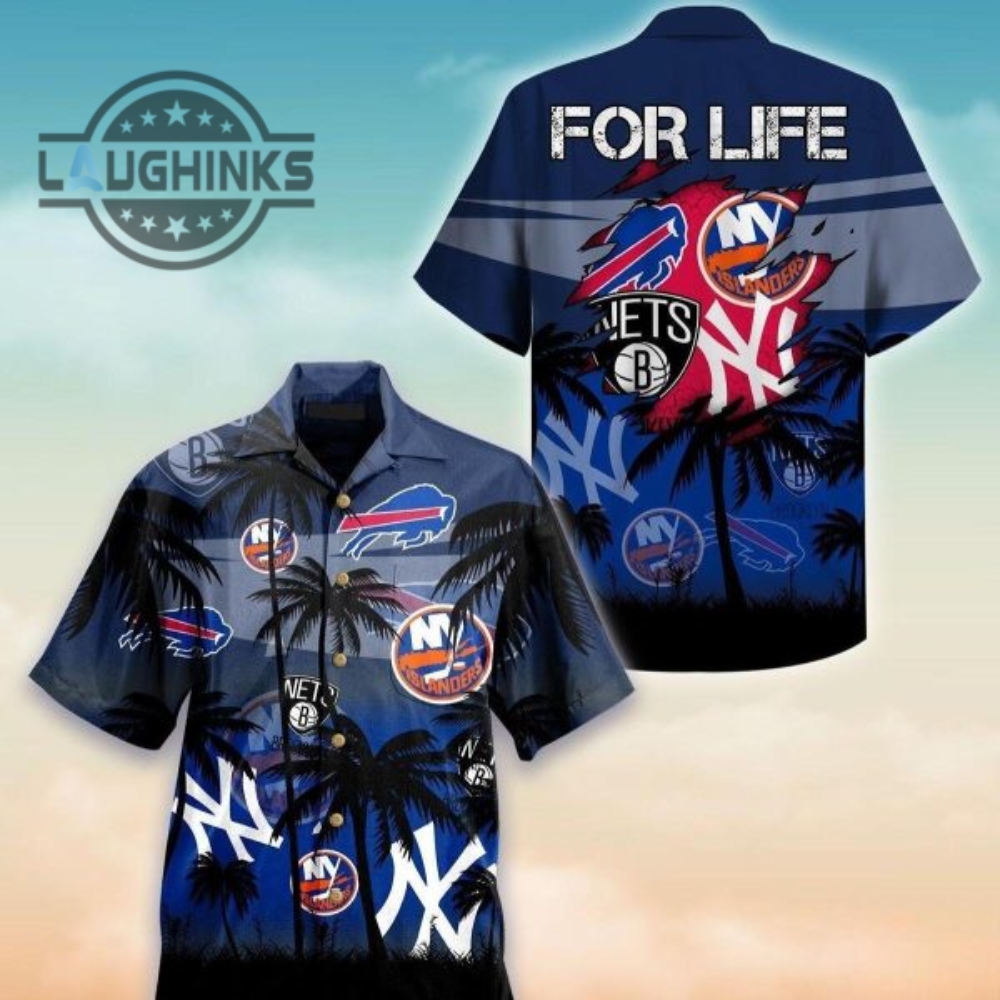 Buffalo Bills Hawaiian Shirt New York Yankees Summer Beach Gift Nfl Hawaiian Shirt Ny Yankees Button Up Shirt And Shorts Mlb Baseball Aloha Beach Shirt