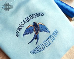 embroidered bluebird inspired embroidered crewneck sweatshirt embroidered hoodie embroidery tshirt sweatshirt hoodie gift laughinks 1