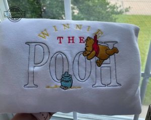 winnie the pooh embroidered sweatshirt winnie the pooh embroidery crewneck embroidery tshirt sweatshirt hoodie gift laughinks 1