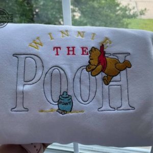 winnie the pooh embroidered sweatshirt winnie the pooh embroidery crewneck embroidery tshirt sweatshirt hoodie gift laughinks 1