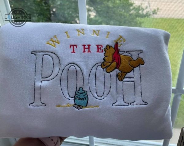 winnie the pooh embroidered sweatshirt winnie the pooh embroidery crewneck embroidery tshirt sweatshirt hoodie gift laughinks 1 1