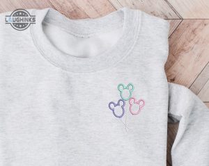 mickey balloons embroidered crewneck disney embroidered sweatshirt balloons crewneck disney princess sweatshirt womens disney crewneck embroidery tshirt sweatshirt hoodie gift laughinks 1