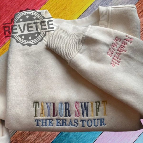 Taylor The Eras Tour Embroidered Sweatshirt The Tortured Poets Department Taylor Swift The Eras Tour Merch Unique revetee 2