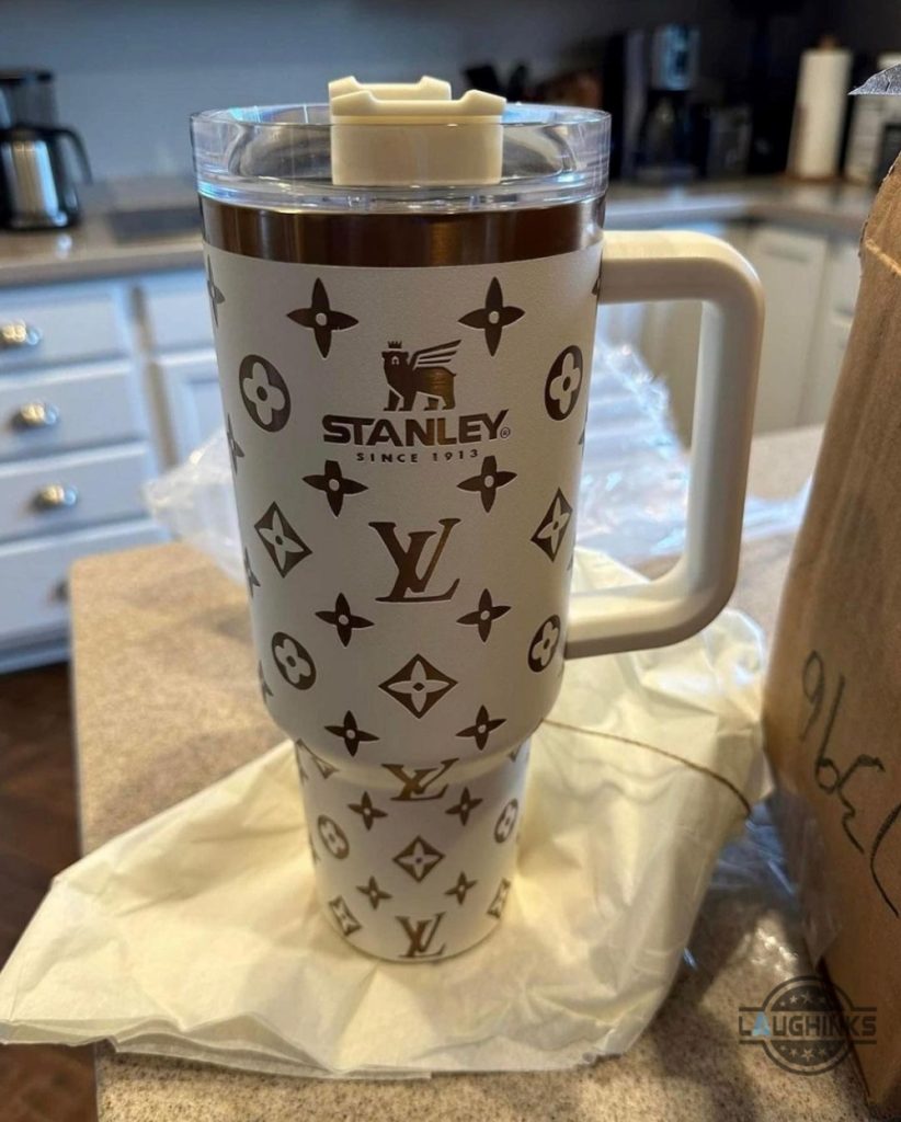 Lv Stanley Tumbler Dupe 40 Oz Louis Vuitton Stainless Steel Engraved ...