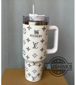 lv stanley tumbler dupe 40 oz louis vuitton stainless steel engraved 40oz tumbler hot trend tiktok 2024 lv pattern travel tumbler cups with straw and handle laughinks 6