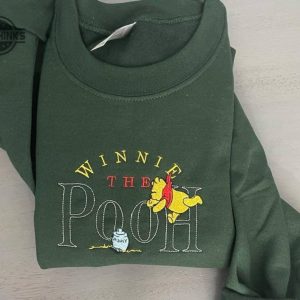 winnie the pooh embroidered sweatshirt winnie the pooh crewneck embroidery tshirt sweatshirt hoodie gift laughinks 1 3