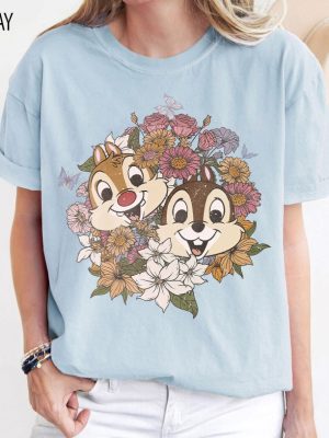 Vintage Chip And Dale Shirt Disney Floral Chip And Dale Shirt Disney Characters Shirt Disney Family Trip Shirt Disney Vacation Shirt Unique revetee 2