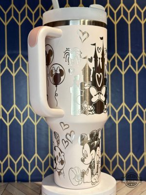 mickey minnie tumbler 40 oz micky and minnie mouse laser engraved stanley tumbler dupe 40oz disney cartoon magic kingdom travel cups gift for couples laughinks 2