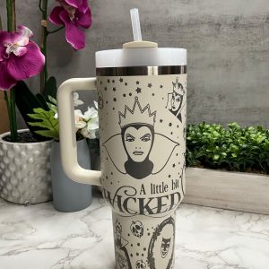 snow white cup 40 oz disney princess snow white printed stanley tumbler dupe 40oz hot trend 2024 tiktok viral stainless steel travel cups with handle laughinks 2