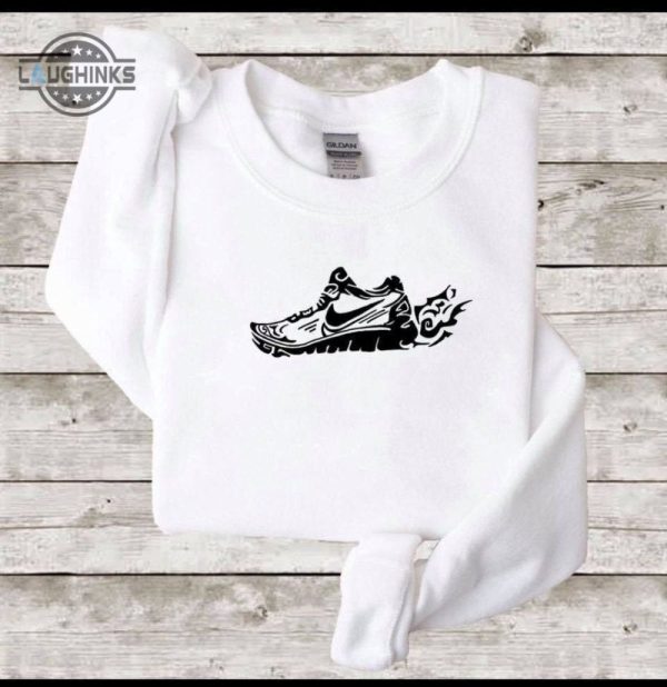 shoe custom embroidered sweatshirt men women unisex clothing embroidery tshirt sweatshirt hoodie gift laughinks 1 1