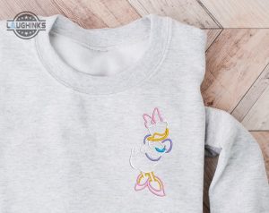 daisy embroidered crewneck disney embroidered sweatshirt daisy duck crewneck disney princess sweatshirt womens disney crewneck embroidery tshirt sweatshirt hoodie gift laughinks 1