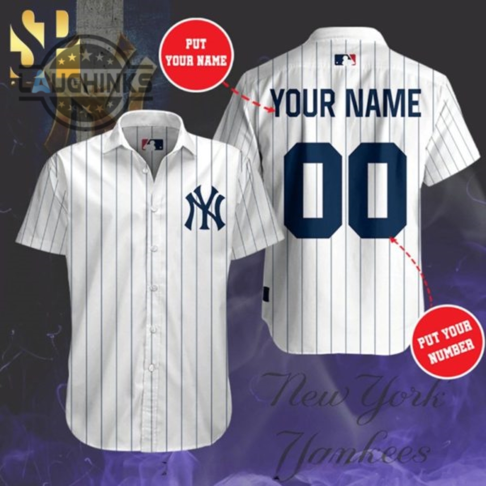 Personalized New York Yankees Baseball Team Full Printing Hawaiian Shirt Yankees Hawaiian Shirt Ny Yankees Button Up Shirt And Shorts Mlb Baseball Aloha Beach Shirt