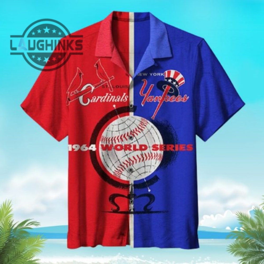 Mlb Yankees St. Louis Cardinals Hawaiian Shirt Gift For Fans St Louis Cardinals Hawaiian Shirt Ny Yankees Button Up Shirt And Shorts Mlb Baseball Aloha Beach Shirt