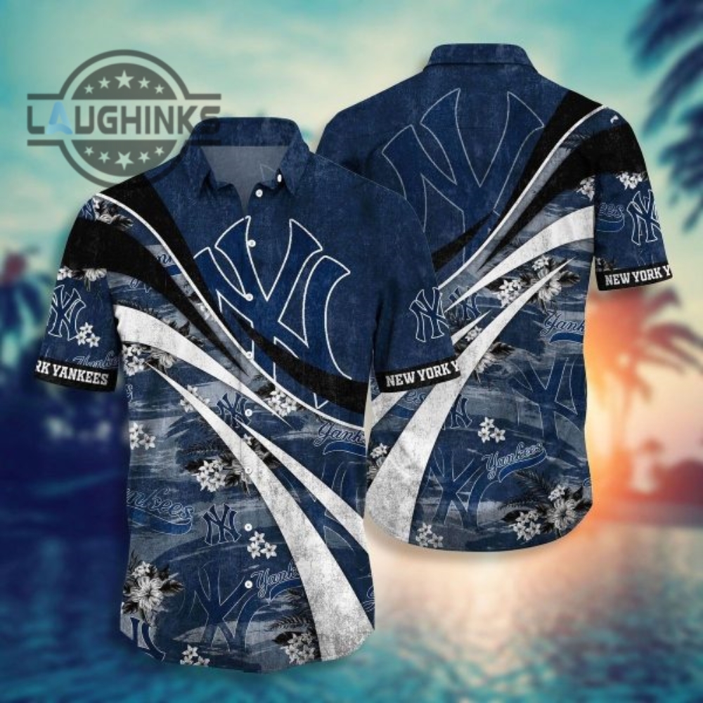 New York Yankees Hawaii Style Shirt Trending Yankees Hawaiian Shirt Ny Yankees Button Up Shirt And Shorts Mlb Baseball Aloha Beach Shirt