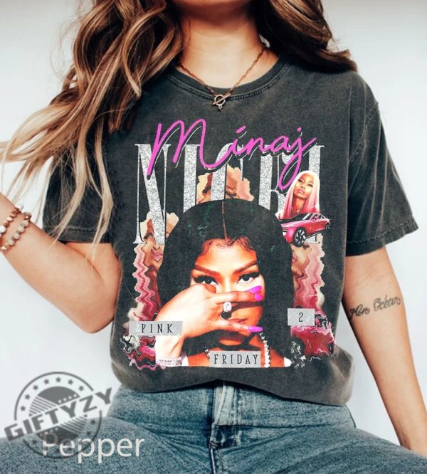 Vintage Nicki Minaj Shirt Nicki Minaj Tour 2024 Hoodie Retro Nicki Minaj Tshirt Nicki Minaj Gift Rapper Homage Graphic Sweatshirt Gift For Fan giftyzy 3
