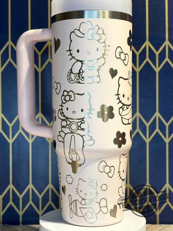 Adorable Hello Kitty Stanley Cup Laser Engraved Stanley Tumbler Hello Kitty Stanley Tumbler Cup Gift For Lovers trendingnowe 1