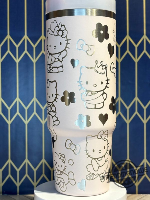 Adorable Hello Kitty Stanley Cup Laser Engraved Stanley Tumbler Hello Kitty Stanley Tumbler Cup Gift For Lovers trendingnowe 2