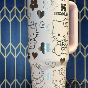 Adorable Hello Kitty Stanley Cup Laser Engraved Stanley Tumbler Hello Kitty Stanley Tumbler Cup Gift For Lovers trendingnowe 5
