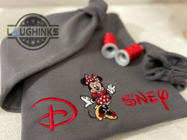 disney x minnie mouse embroidered sweatshirt embroidery tshirt sweatshirt hoodie gift laughinks 1 1