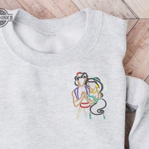 aladdin jasmine embroidered crewneck disney embroidered sweatshirt jasmine shirt disney princess shirt womens disney crewneck embroidery tshirt sweatshirt hoodie gift laughinks 1