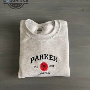 parker queens spiderman embroidered sweatshirt embroidery tshirt sweatshirt hoodie gift laughinks 1