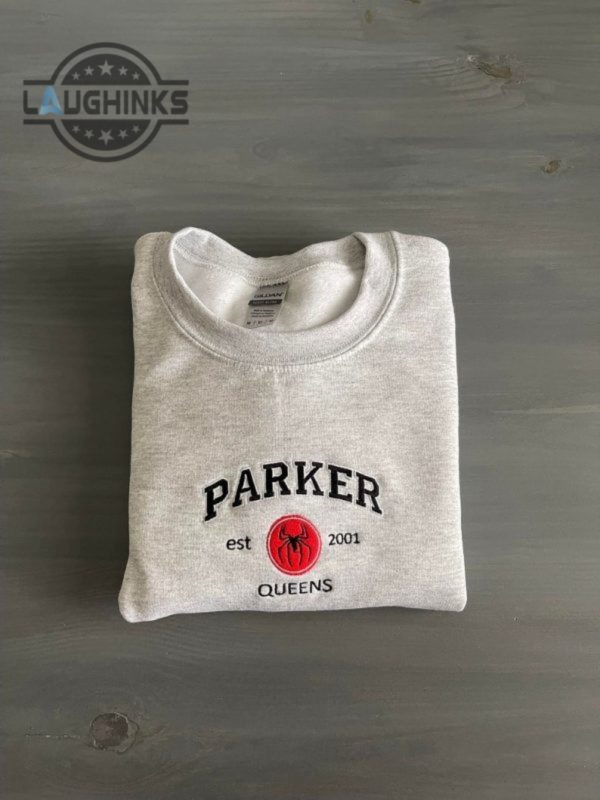 parker queens spiderman embroidered sweatshirt embroidery tshirt sweatshirt hoodie gift laughinks 1