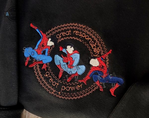 embroidered trio comic characters embroidered sweatshirt embroidered hoodie embroidered t shirt embroidery tshirt sweatshirt hoodie gift laughinks 1