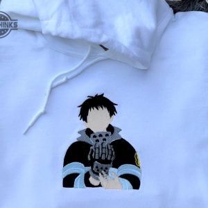 custom shinra kusakabe embroidered hoodie sweatshirt embroidery tshirt sweatshirt hoodie gift laughinks 1 1