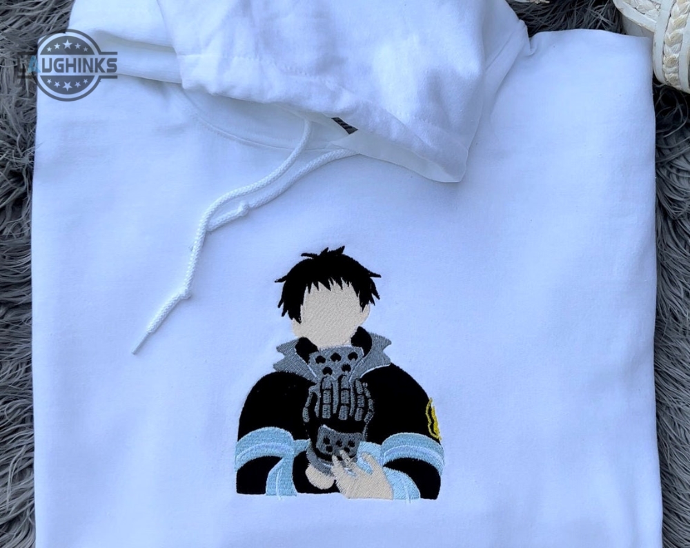 Custom Shinra Kusakabe Embroidered Hoodie Sweatshirt Embroidery Tshirt Sweatshirt Hoodie Gift