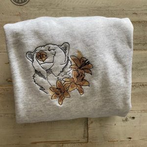 romantic bear embroidered crewneck cute vintage sweatshirt trendy crewneck embroidery tshirt sweatshirt hoodie gift laughinks 1 3