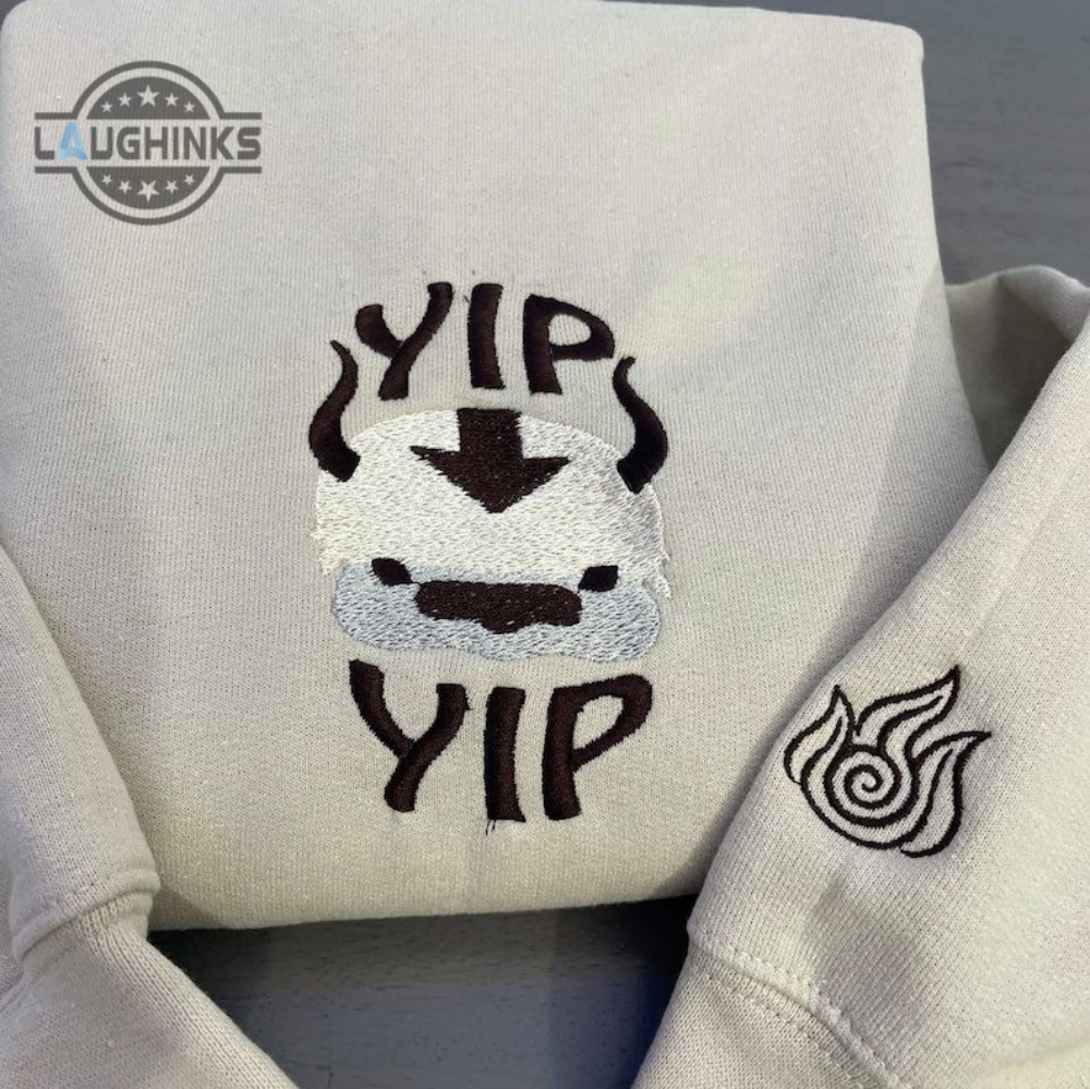 Flying Appa Avatar Embroidered Sweatshirt Embroidery Tshirt Sweatshirt Hoodie Gift