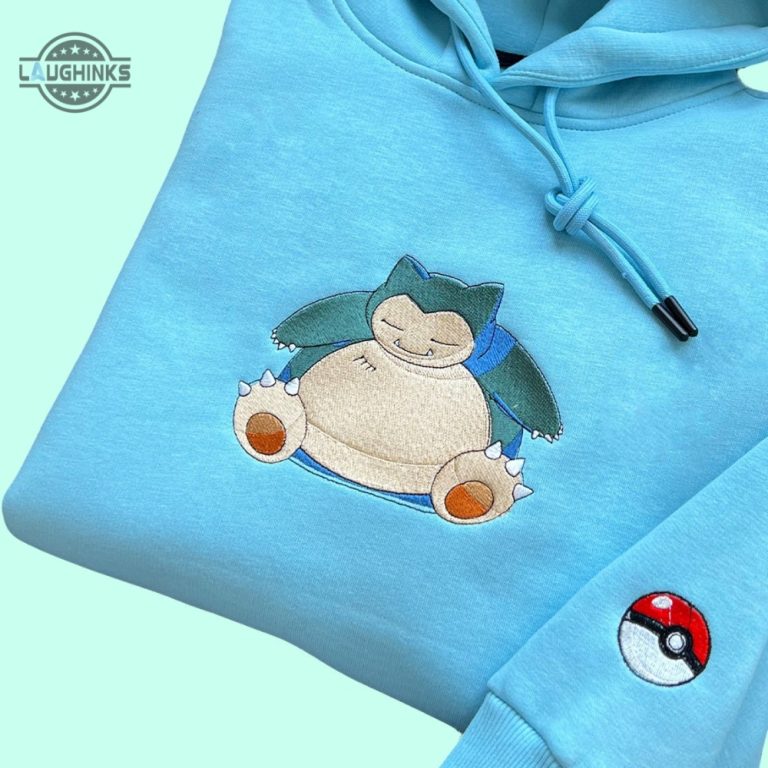 Pokemon Snorlax Embroidered Hoodie Pokemon Snorlax Embroidered ...