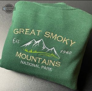 great smoky mountains national park embroidered crewneck embroidered crewneck national park sweatshirt embroidery tshirt sweatshirt hoodie gift laughinks 1