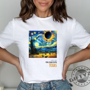 Total Solar Eclipse 2024 Shirt Van Gogh April 8 2024 Sweatshirt Great American Eclipse Tshirt Astronomy Gift Texas Eclipse Hoodie Celestial Shirt giftyzy 2