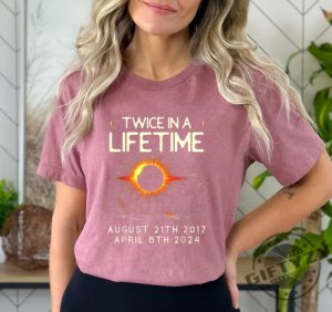 Twice In A Lifetime Solar Eclipse Shirt Solar Eclipse 2024 Sweatshirt Solar Eclipse Astronomy Tshirt Eclipse Event Hoodie America Tour Shirt giftyzy 2