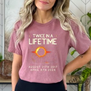 Twice In A Lifetime Solar Eclipse Shirt Solar Eclipse 2024 Sweatshirt Solar Eclipse Astronomy Tshirt Eclipse Event Hoodie America Tour Shirt giftyzy 2