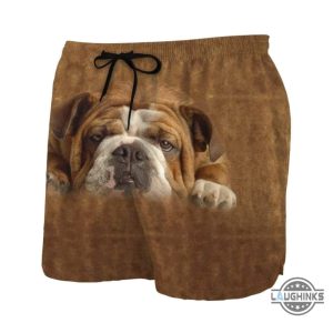 3d lazy bulldog custom summer beach summer men beach shorts swim trunks hawaiian shirt style printed 3d swim trunks aloha summer beach button up shirts and shorts laughinks 1 1