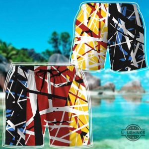 3d frankenstrat rgb mix custom beach summer men beach shorts swim trunks hawaiian shirt style printed 3d swim trunks qt207030za aloha summer beach button up shirts and shorts laughinks 1 3